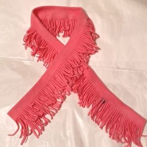 COPY - GAP Scarf Warm Cozy Washable Pink Fringed